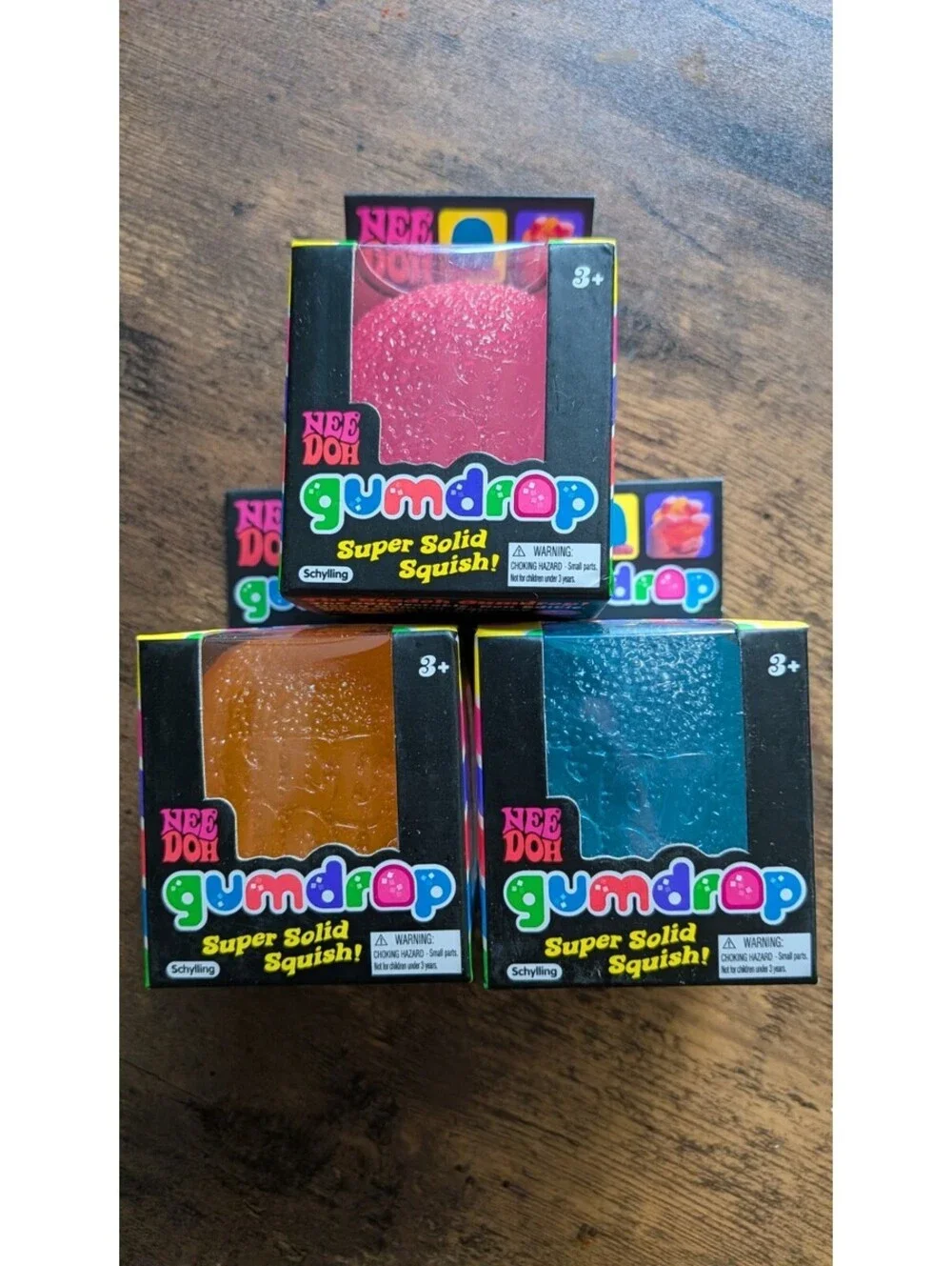 BRAND NEW Authentic Schylling Needoh Gumdrop Squishy Stress Ball x1 Random Color